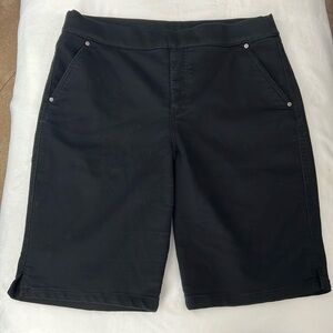 Womens Intro Love the Fit Black Bermuda Shorts Size 8